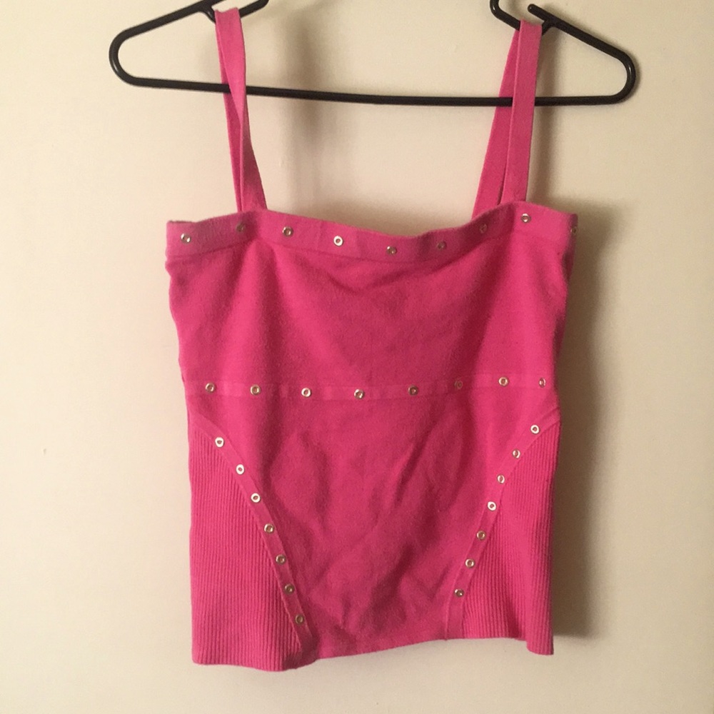 Gold studded tank top LOTS of stretch